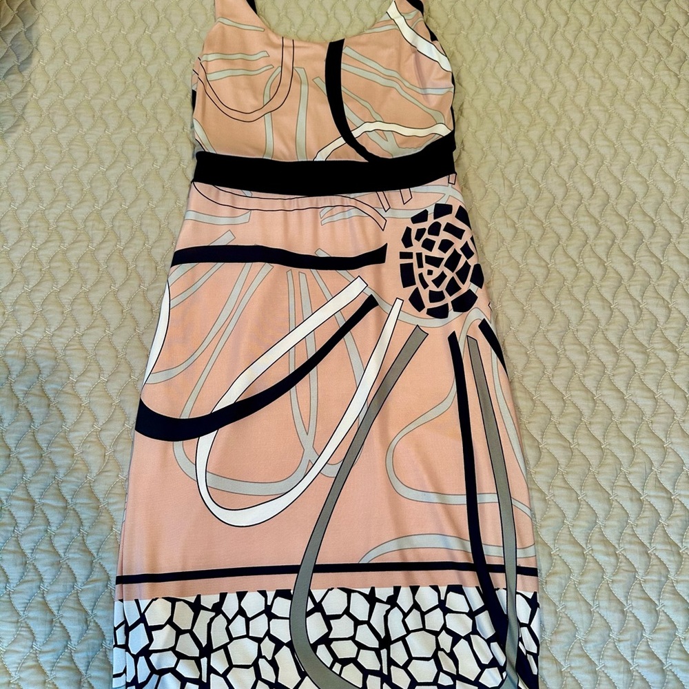 Chic Abstract Patterned Dress